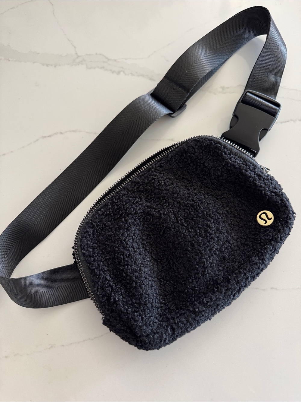 Inspired Black Sherpa Bum/Belt Bag